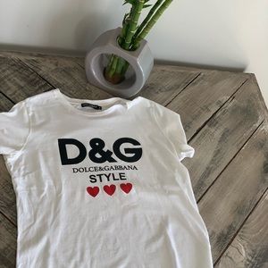 Dolce & Gabanna D & G Logo T-Shirt in White